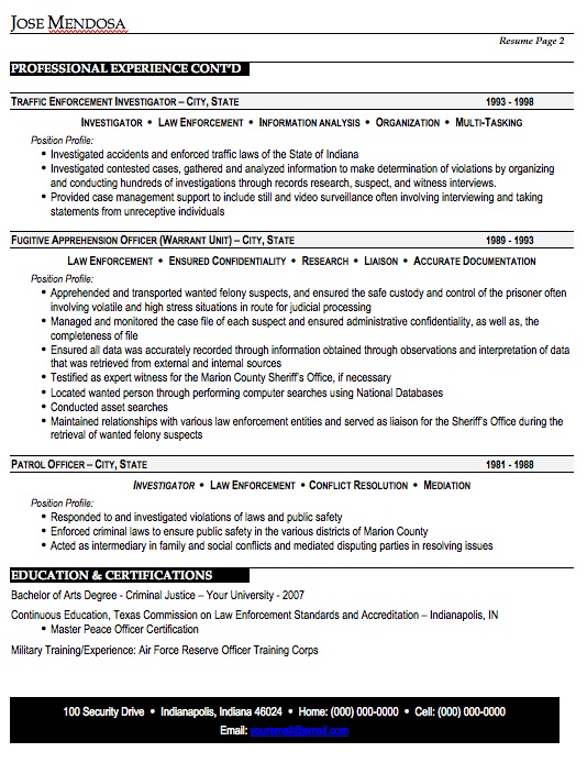 Attorney resume template word